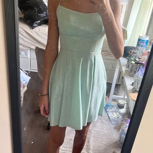 sparky teal dress